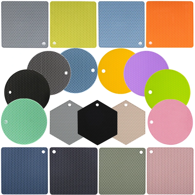 25 Stile Silikonmatte 230 °C hitzebeständig Esstisch Tischset rutschfest Topflappen Tassenuntersetzer Küchenzubehör TABL PAD_voghion.com