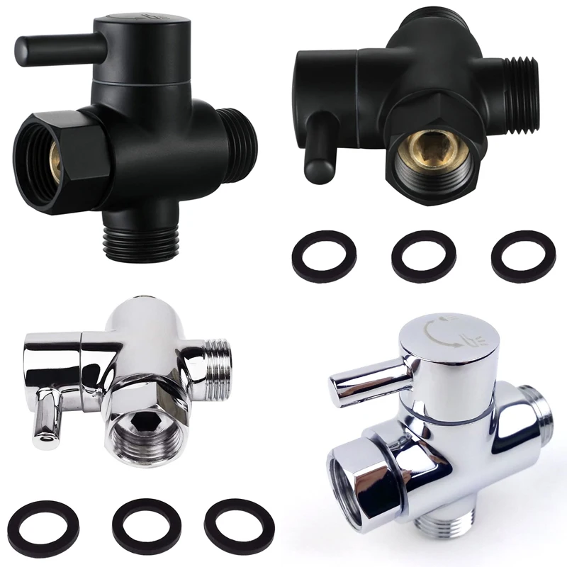 

Brass Shower Arm Diverter Valve for Hand Held Showerhead or Fixed Spray Head,3-Way Universal Shower System Replacement Part