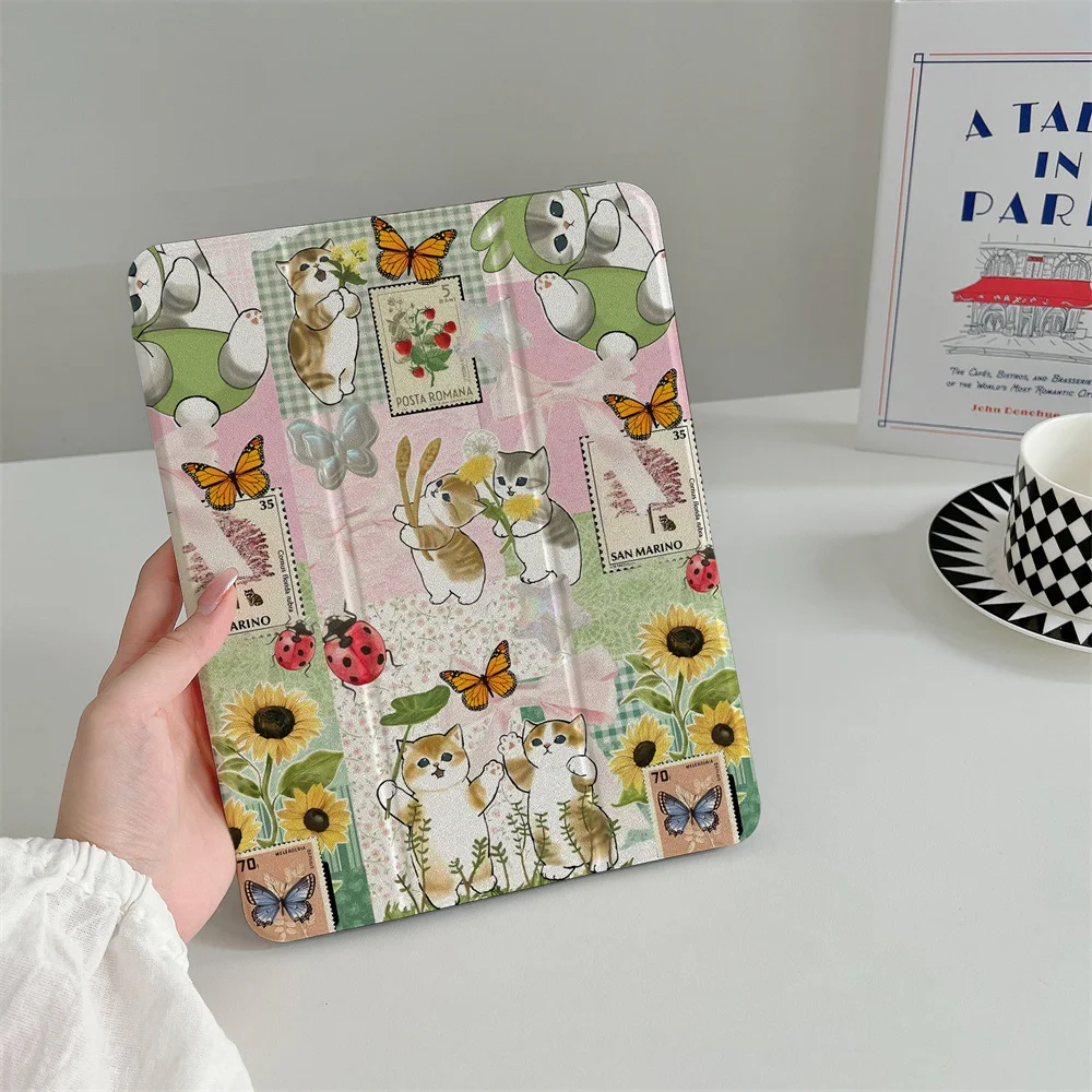 Charming Little Fresh Cat Tablet Protective Case