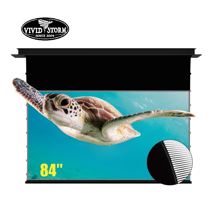 Vividstorm Pro Schermo Di Proiezione Da Incasso A Soffitto Motorizzato Da 84 Pollici A Scomparsa Per Schermo Del Proiettore Ultra Corto