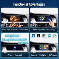 Wireless CarPlay Android Auto Decoder For Audi A4 B8 A5 Q5 S5 MMI 3G 2009-2015 With Bluetooth Mirror Link AirPlay GPS Car Module 4