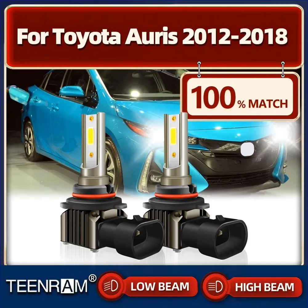 2Pcs HIR2 LED Headlight Canbus 9012 Car Lights Bulbs 6000K White Auto Lamps for Toyota Auris 2012 2013 2014 2015