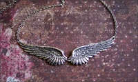 Vintage Angel Wings Feather Choker Big Pendant Aesthetic Link Chains Statement Necklace for Women Collar Bib Wedding Tribal Gift - Image 2