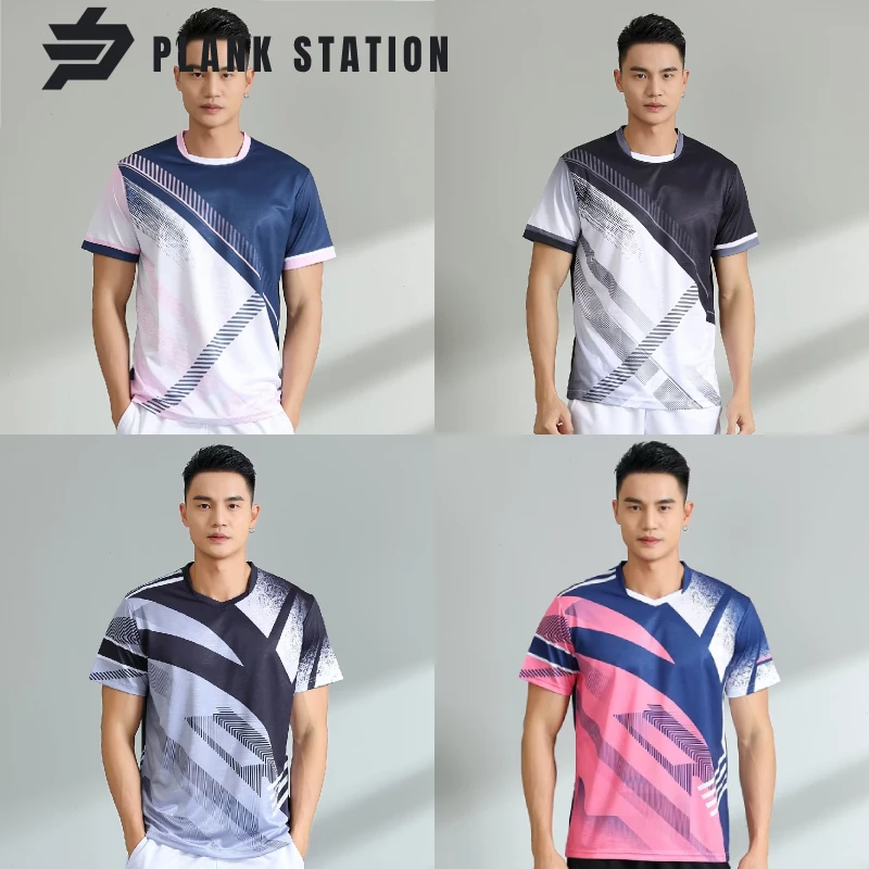New Tennis Badminton Shirt Men Women Short Sleeve Kids Sport T-shirt Training Running Breathable