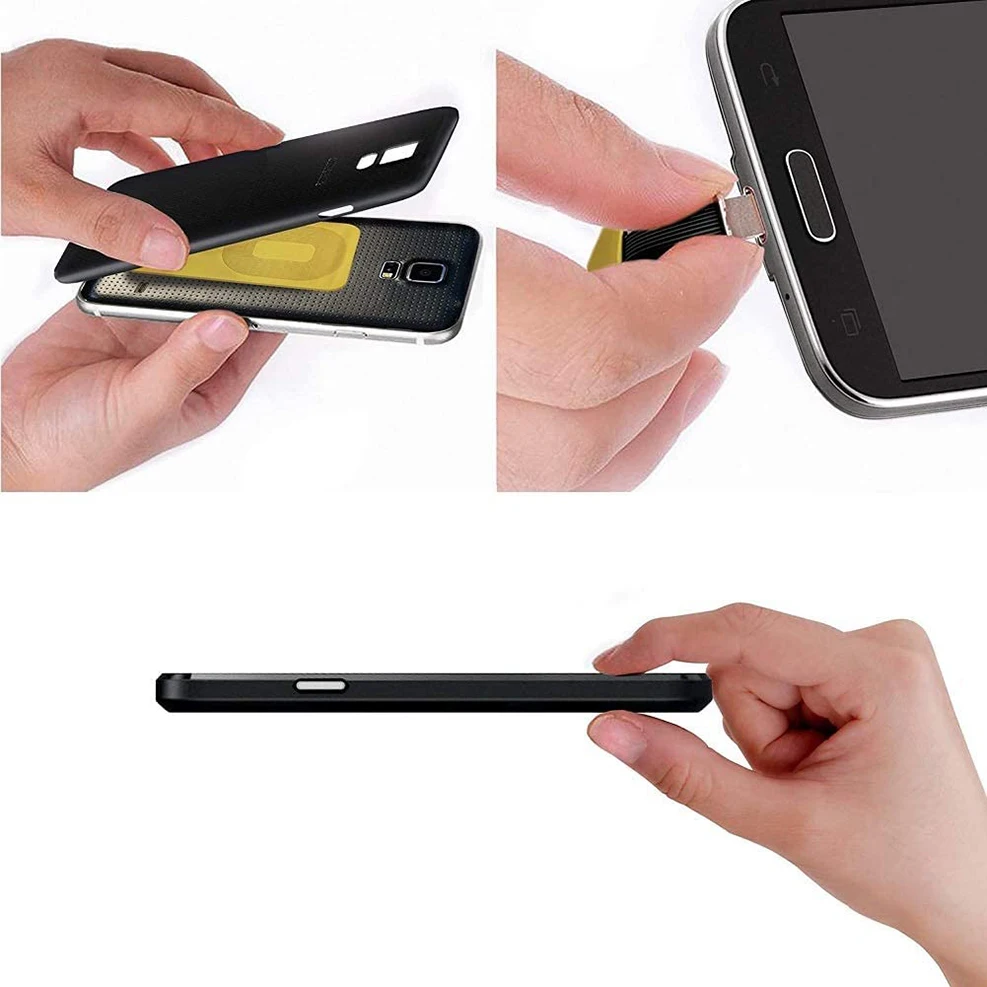 Wireless Charging Receiver Coil Type C Micro USB Universal For Samsung Redmi Note iPhone 5S 6 7 SE Android
