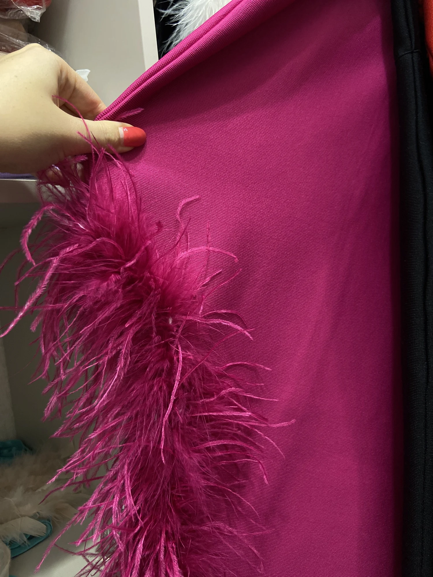 Strapless Feathers Bodycon Bandage Dresses photo review