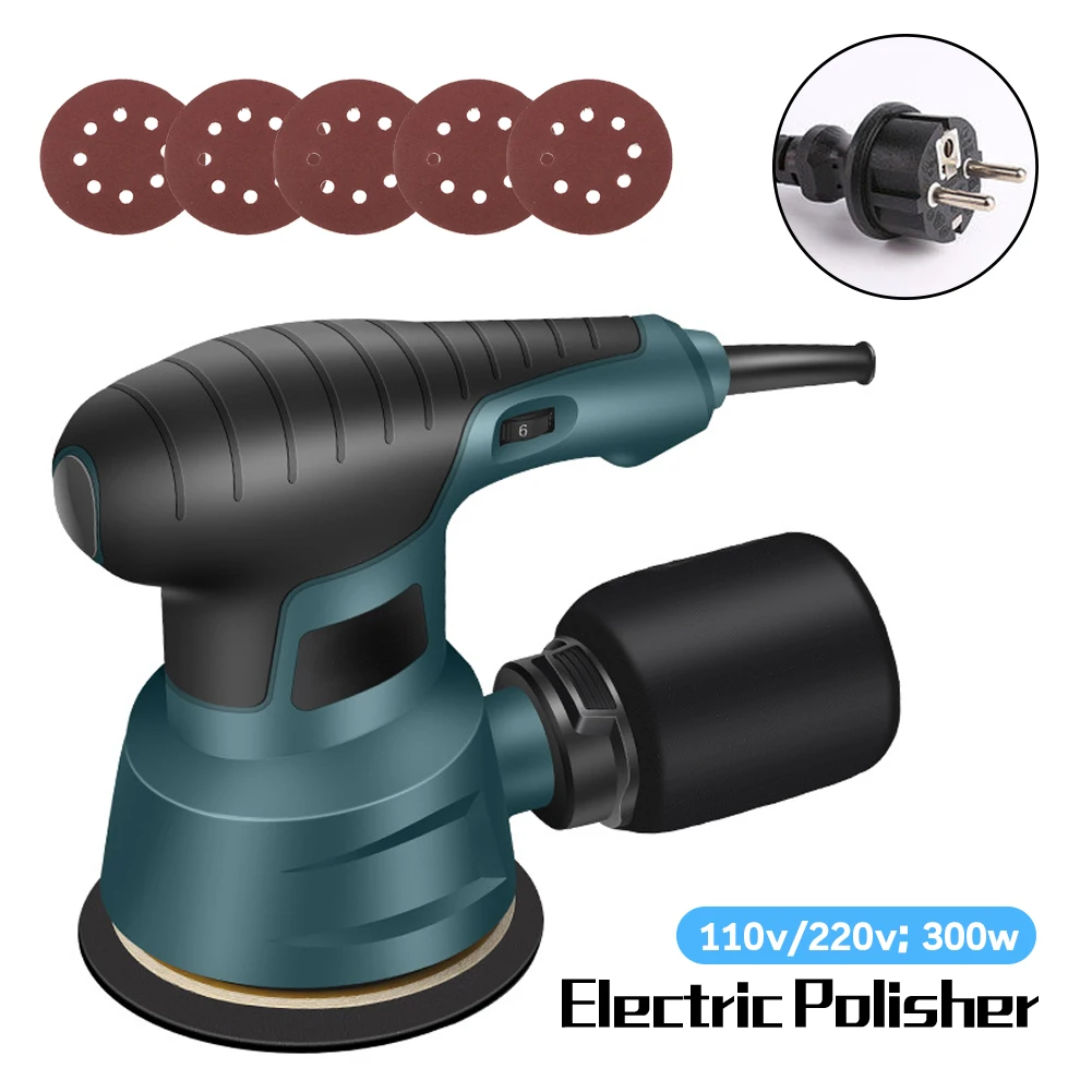 Lucidatrice Orbitale Elettrica 300W Buffer 6 Velocità Variabile 5 Pollici (125Mm) Disco Hook & Loop Backing Waxer Buffing Machine Con Sacchetto Per La