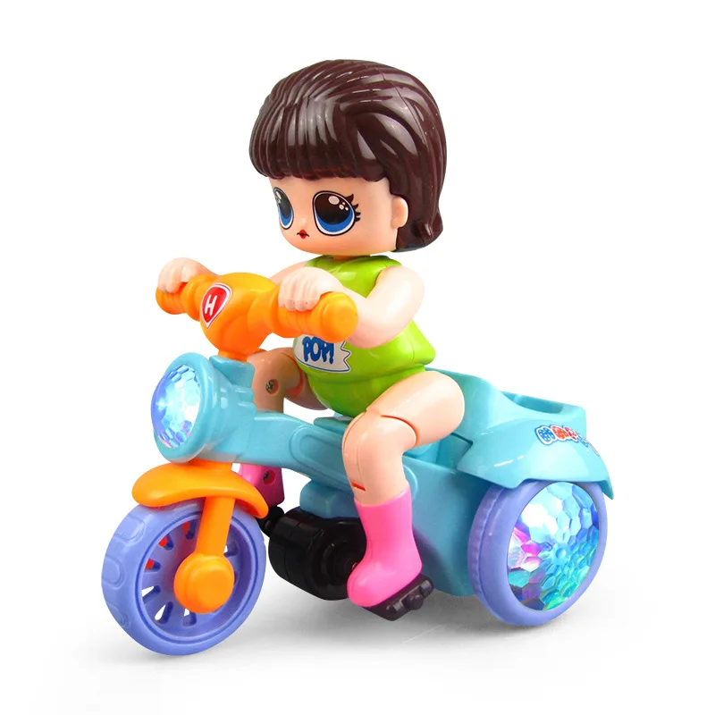 

360 Degree Rotating Toy Car LED Light Music Model Toy Car Children's Birthday Christmas Gift Electric Stunt Tricycle