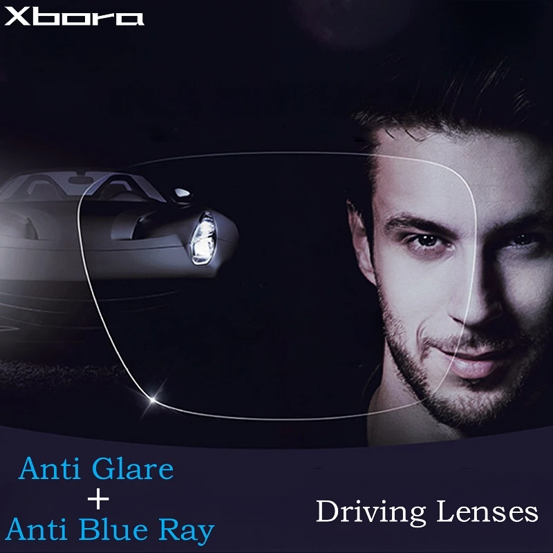 Xbora1.56 1.61 1.67 Anti-blue Light Anti-glare Driving Lenses Single Light HD CR39 Anti-reflective Anti-scratch Aspherical 1 pai