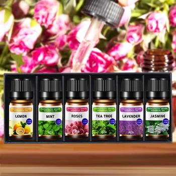 Aromatherapy Essential Oils Kit Lavender, Mint, Lemon, Rose, Jasmine, tea tree All Perfect for Humidifiers Yoga bedroom 1