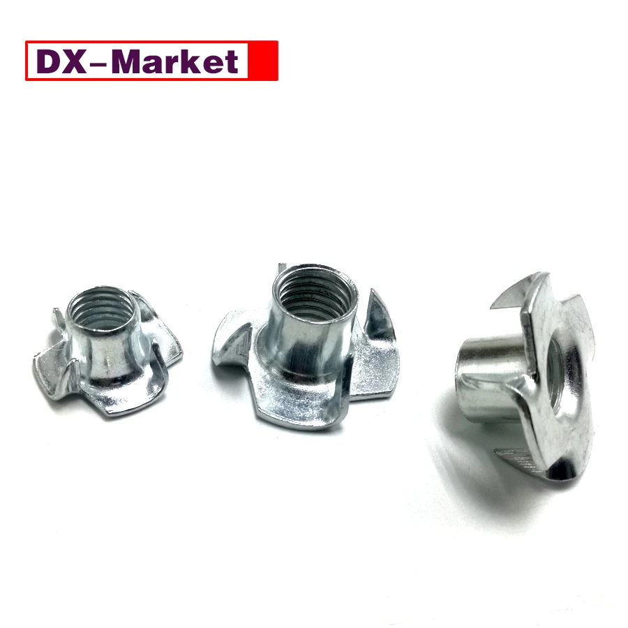 

m5 Four Claw Tee Nut ,Stamping Furniture Wood Insert Nuts Manufactor ,B024