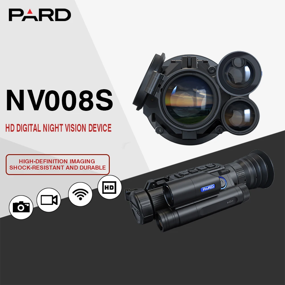 

NV008S/LRF Night Vision Scope, Hunting Monocular, Ballistic Calculator, 2688*1520, 350m IR Illuminate Distance, Digital Camare