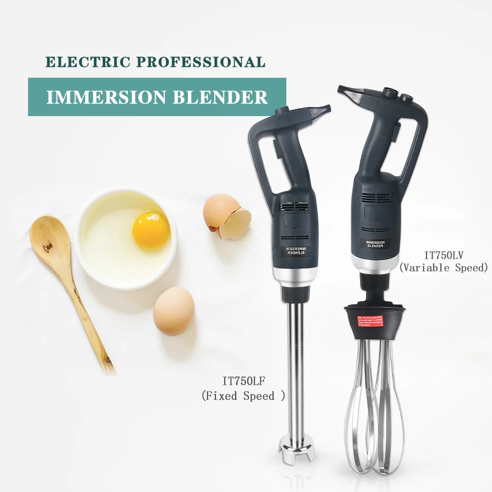 Commercial Immersion Blender 220-750W Electric Hand Mixer Variable/Fixed  Speed