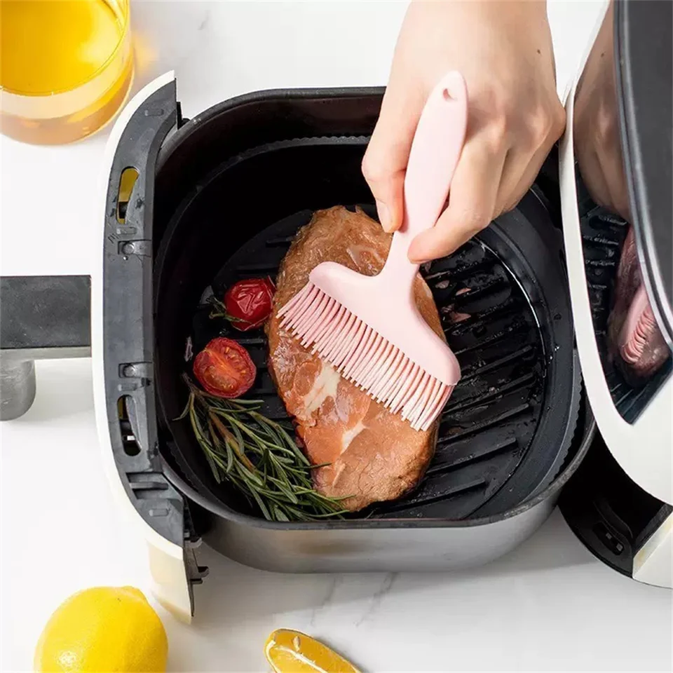 Pennello Silicone Cucina QZH Spazzola Per Ungere In Silicone, Spazzola Da Cucina, Per Uova, Liquidi, Olio, Salse, Barbecue, Cibo, Utensili Da Forno (bianco, 18 X 4 Cm Pennello Cucina