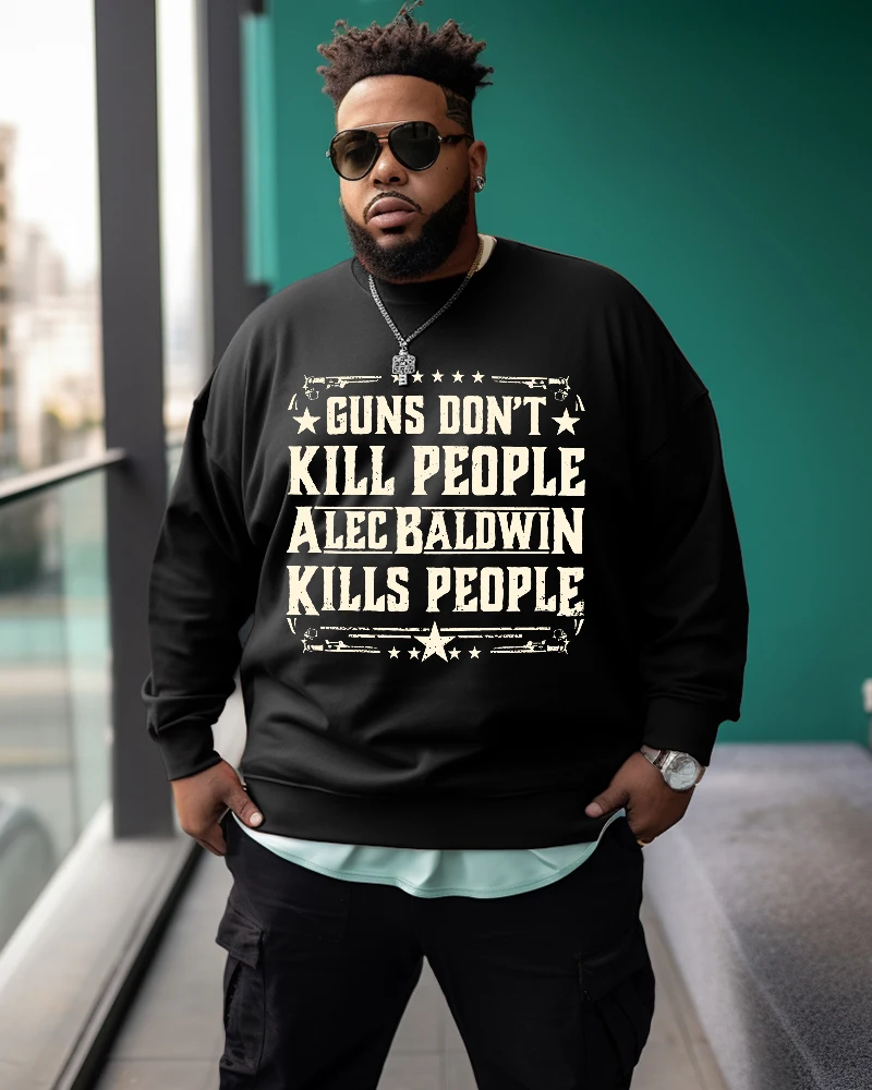 Biggmans Hoodie Plus Size For Men's Clothing Hoodie Balck High street Fashion Printing  Retro Doodle Stars Sweteshirt 7XL 8XL