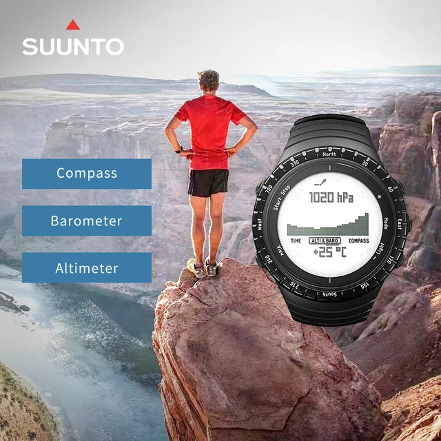 Suunto Core Smart Watch With Compass Barometer Altimeter Depth Gauge Storm  Warning Classic Watch Temperature Sunrise