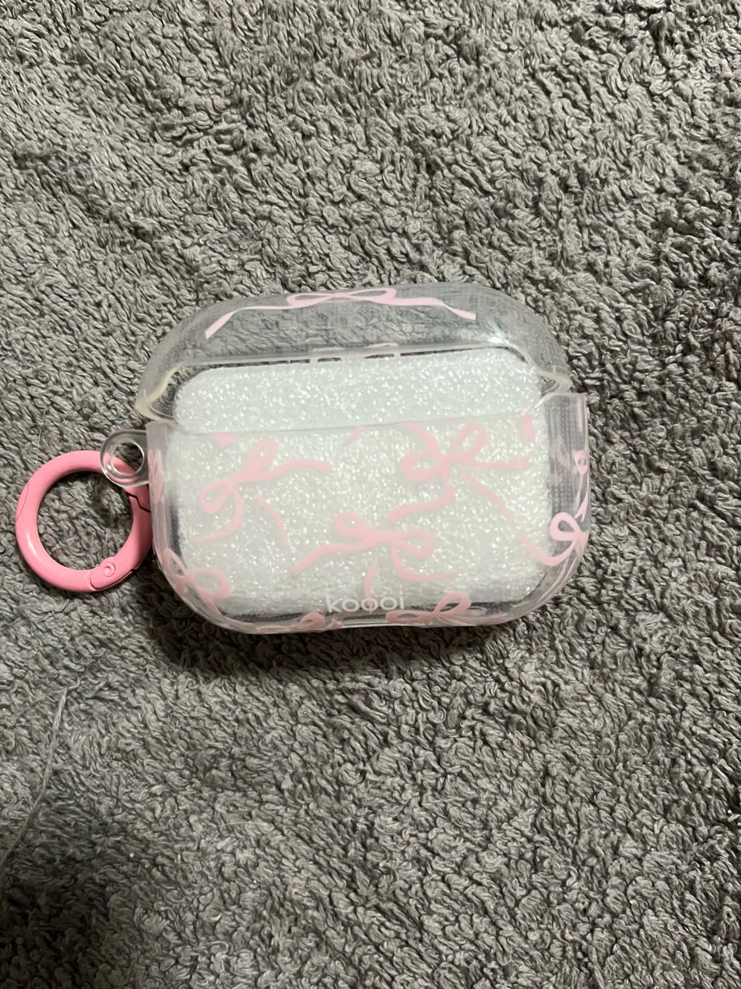 Pink Bow AirPods Case, customer photo