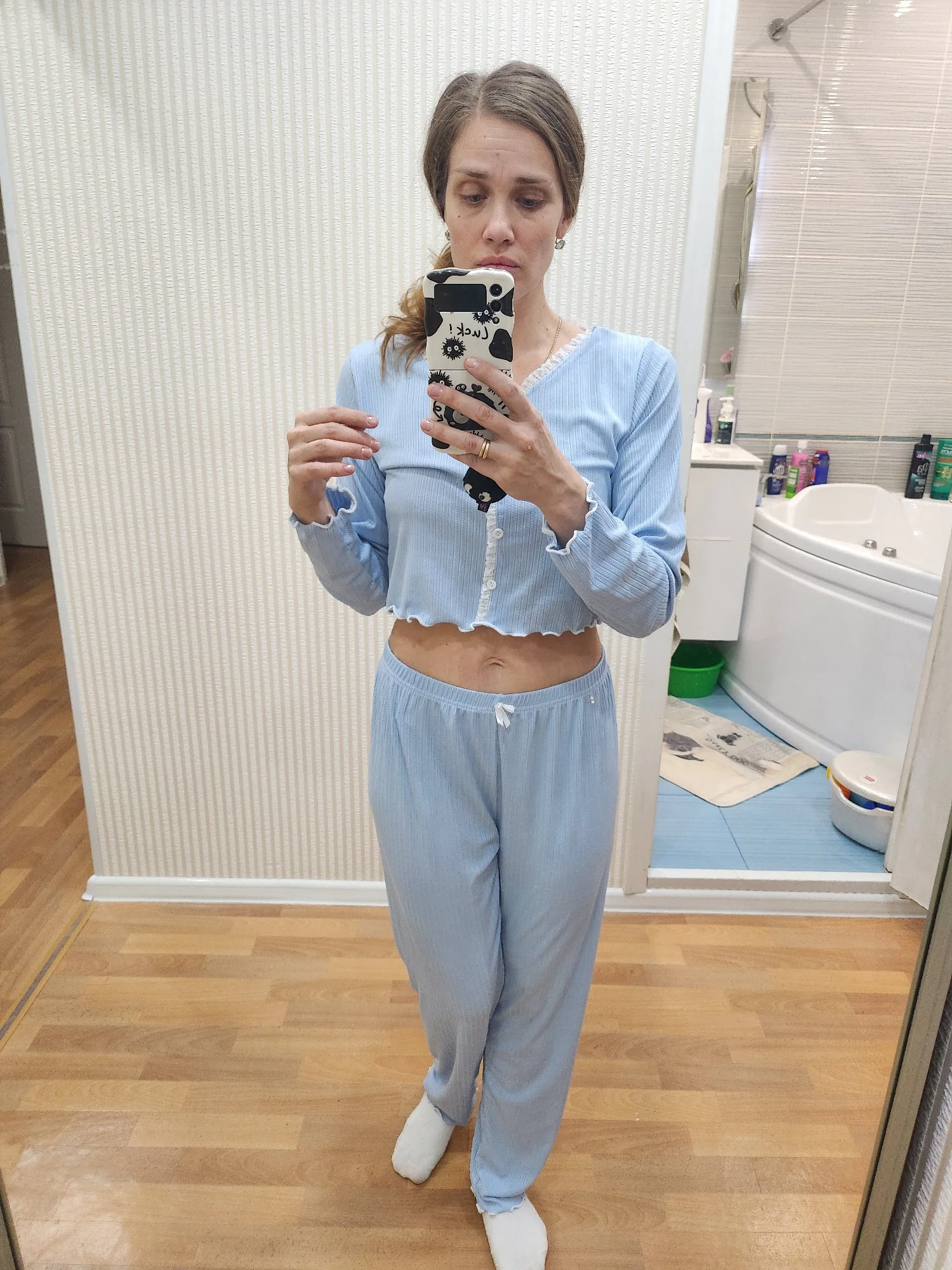 Luxurious Autumn Winter Pajamas Set for Elegant Comfort photo review