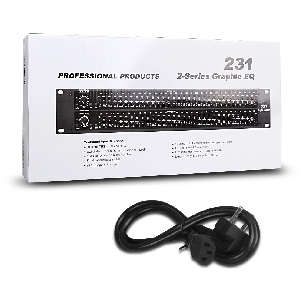 SEMAROUS 231 Professional Equalizer stage analog Dual Channel 31 Band stereo 231 EQ audio Signal Processor