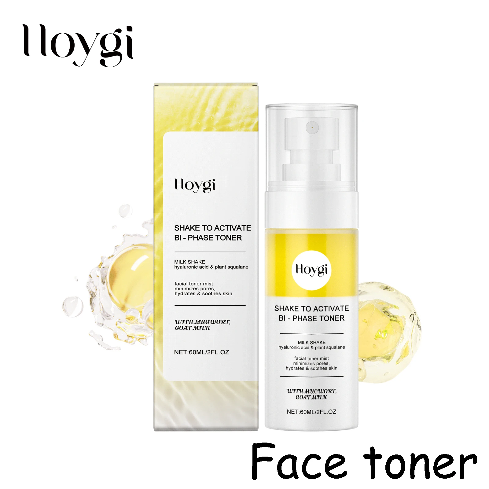 Hoygi Face Hydrating Toner Daily Nourishing Relief Dryness Glowing Skin Oil Control Repair Skin Barrier Soothing Face Toner Mist