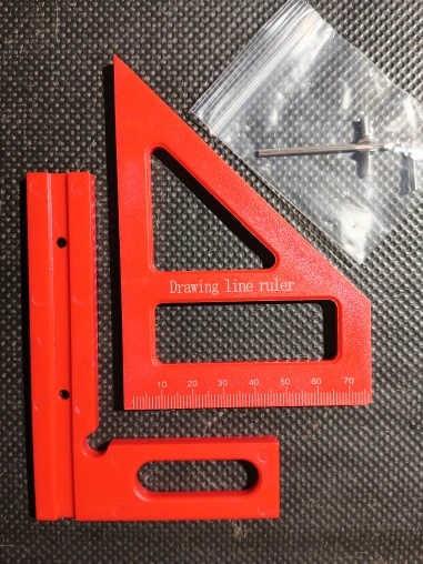 3D Multi-Angle Measuring Ruler, 45/90 Degree Woodworking Aluminum/plastic Square Protractor,Triangle Ruler Layout Measuring Tool photo review