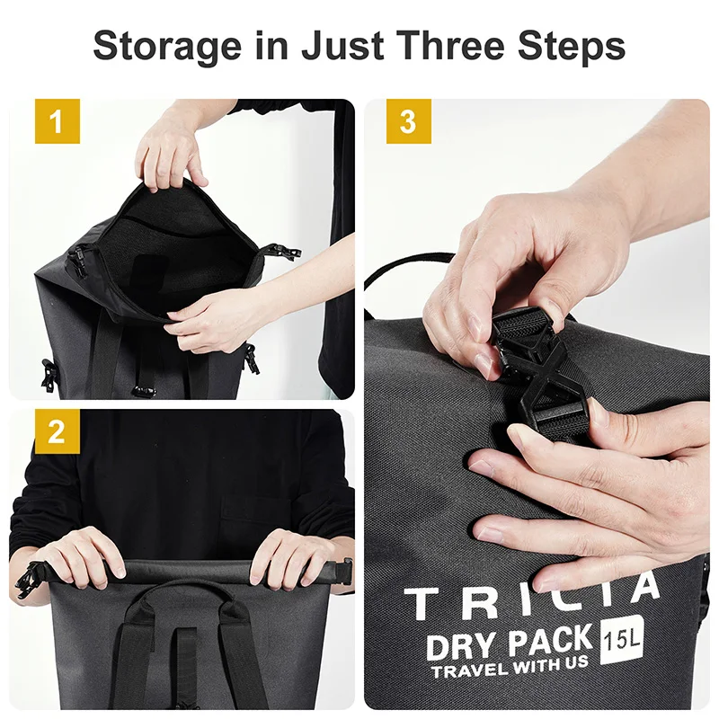 Outdoor Waterproof Bag 15L for Swimming Trekking Fishing Travel