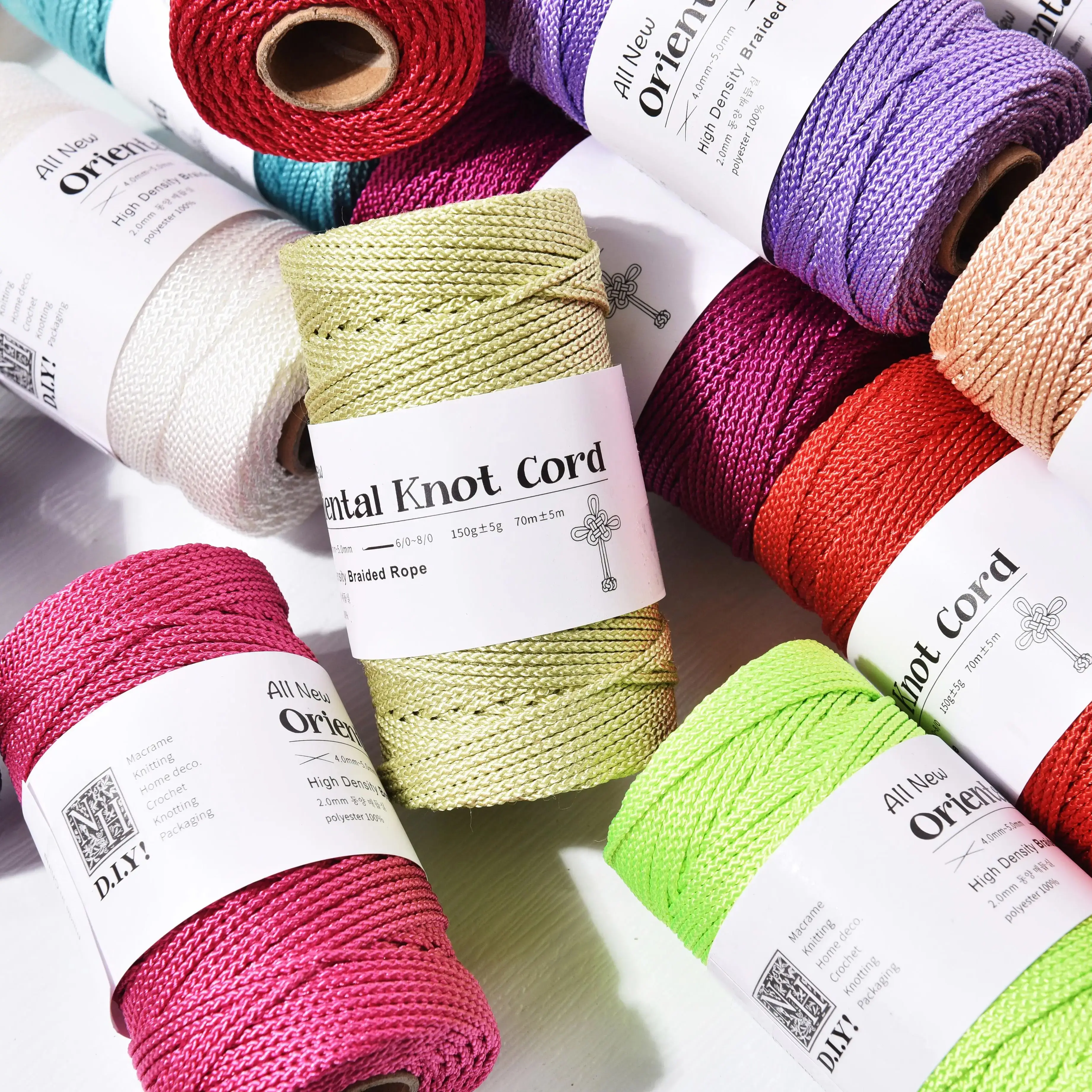 2mm×75Yards Chinese Knot Cord Oriental Knot Cord Bohemia Macrame cord for Handmade Chinese Knot DoorBell Decoration 3