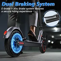AOVOPRO LP10 double Absorption des chocs Scooter électrique 35 KM 10 pouces 35 KM/H vitesse supérieure régulateur de vitesse lumière LED trottinette électrique 3