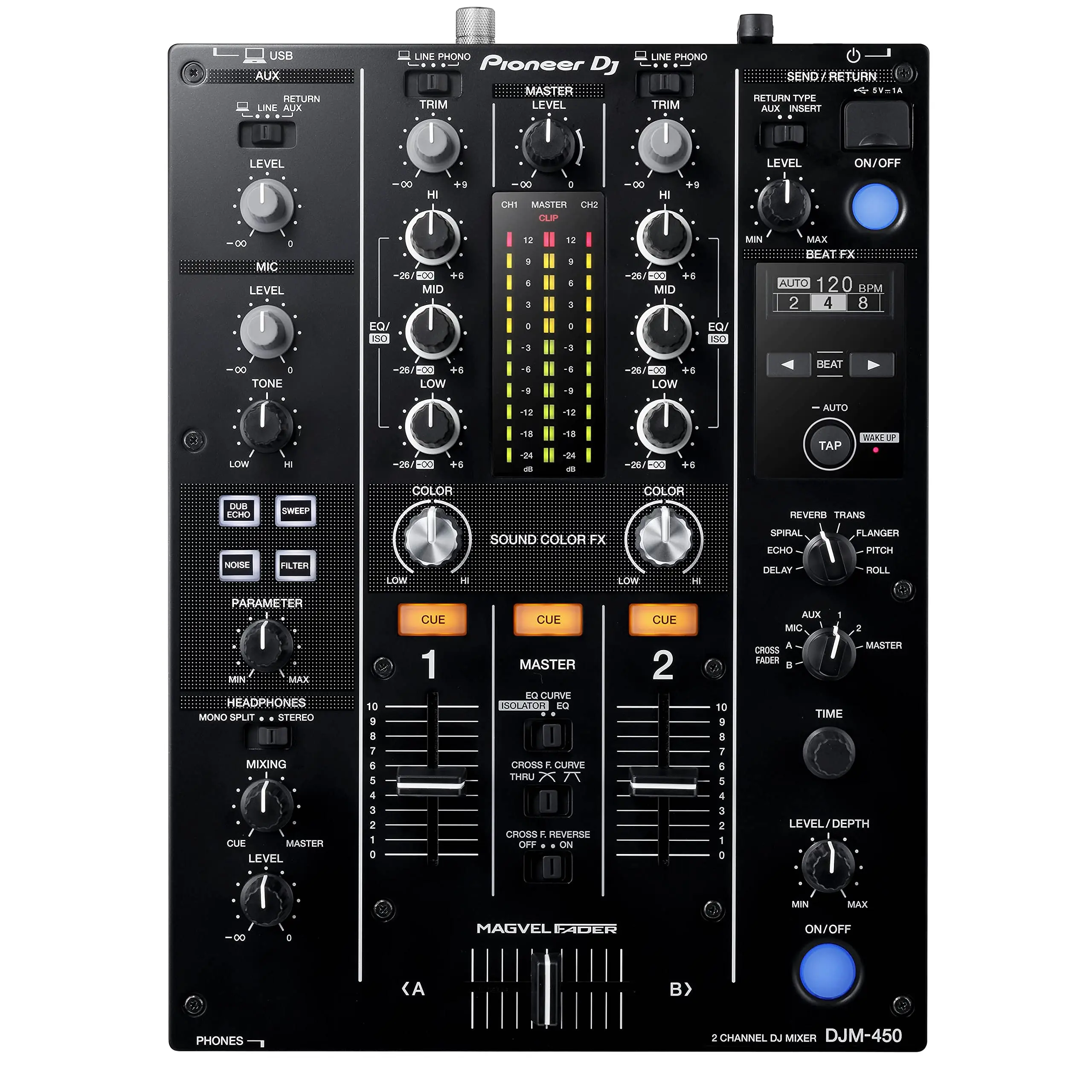 

Новинка в STOKES Pioneer DJ DJM-450 2-канальный DJ микшер