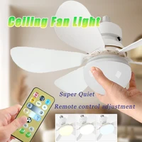 LED 30W ceiling fan light E27 with remote control for dimming, suitable for living room, study, household use, 85-265V 1