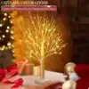 1pc 144 LED Birch Tree Lights, Warm White Light, USB And 3AA Battery Powered (Not Included), Holiday  Decorative Tree 6