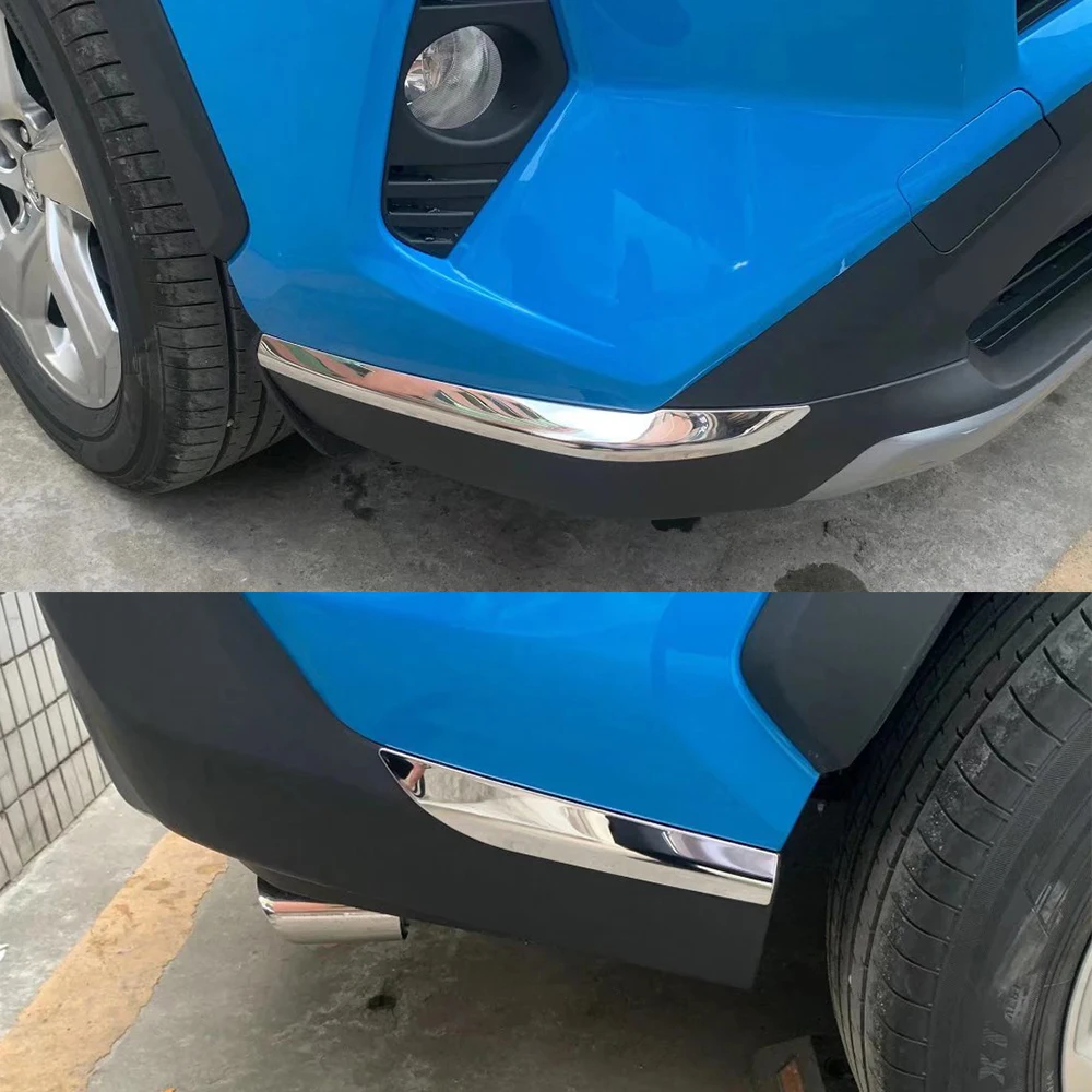 

2019-2022 FOR TOYOTA RAV4 FRONT + REAR CHROME BUMPER PROTECTOR Trim