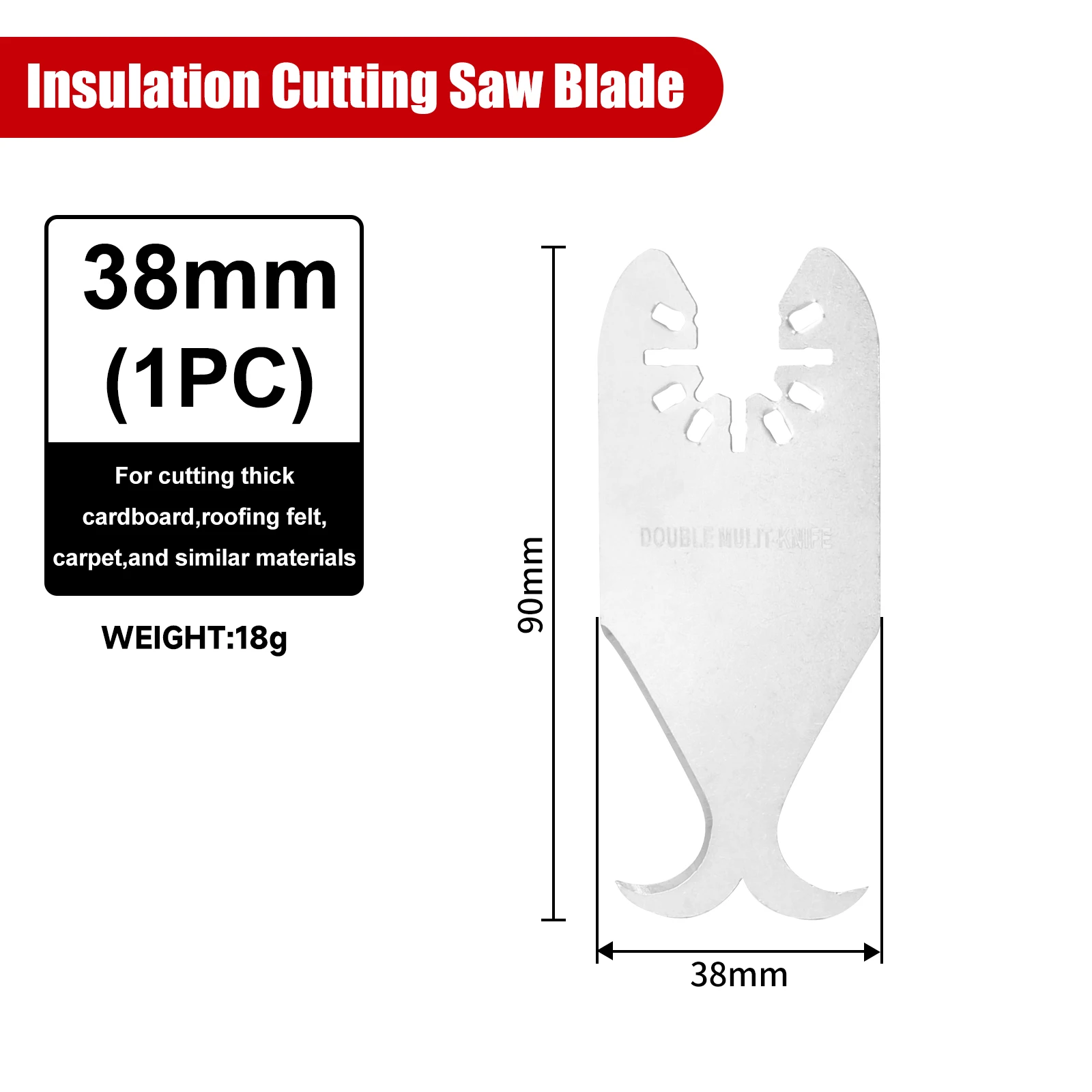 Universal Multifunction Oscillating Tool Saw Blades with Quick Release