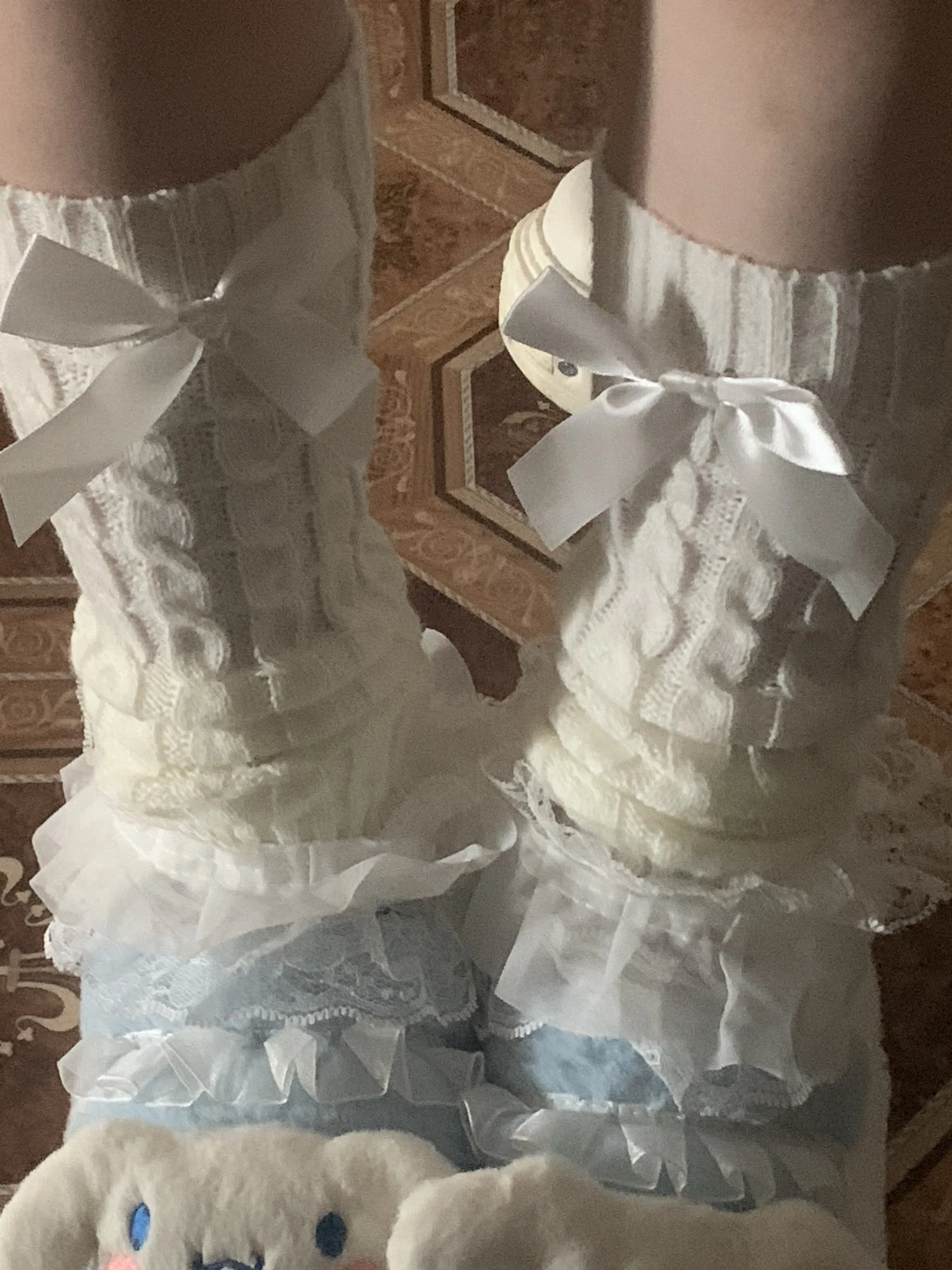 Bowed Ruffled Leg Warmers - Hime Gyaru Aesthetic photo review