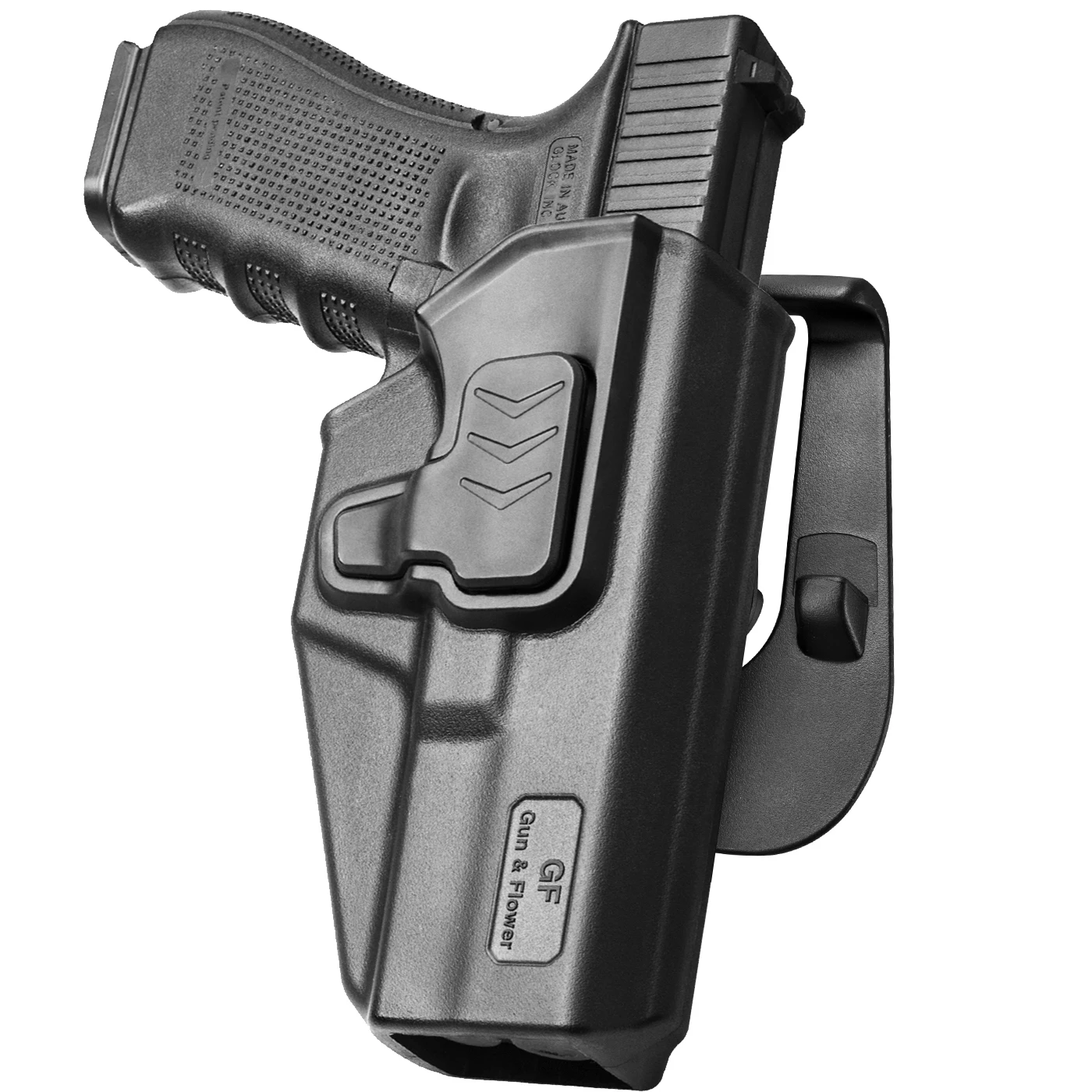 

Glock 17 Holster Polymer OWB Holster Fits G17/19/31/32(Gen1-5), G22/23 (Gen 1-4), G19x/45 Open Carry Holster Level II Retention