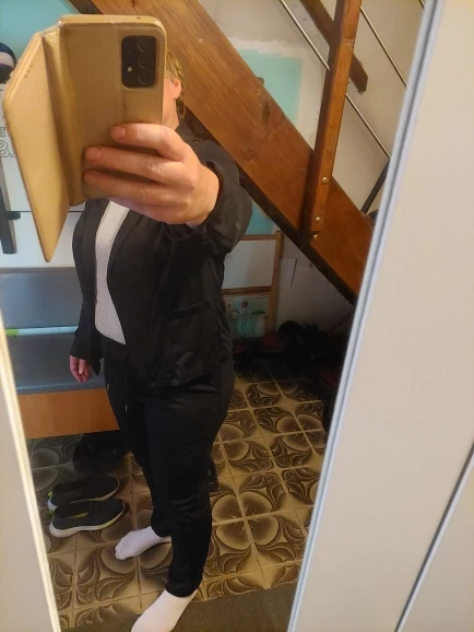 Women Coat Pants Set Elegant Women's Business Suit Set with Long Sleeves Slim Fit Pants Solid Color Drawstring for Ladies photo review