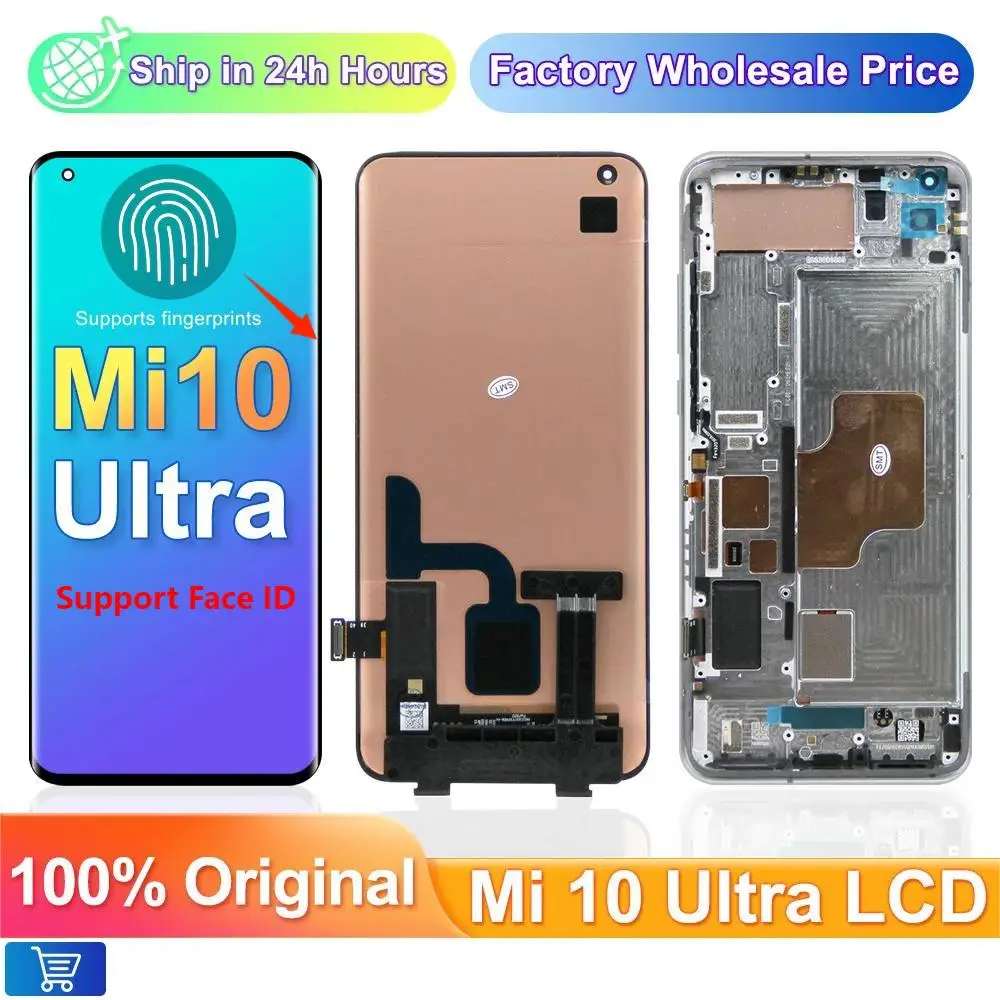 

6.67" Original Display For Xiaomi Mi10 Ultra LCD Screen With Frame Touch Digitizer Assembly For Mi 10 Ultra M2007J1SC Screen