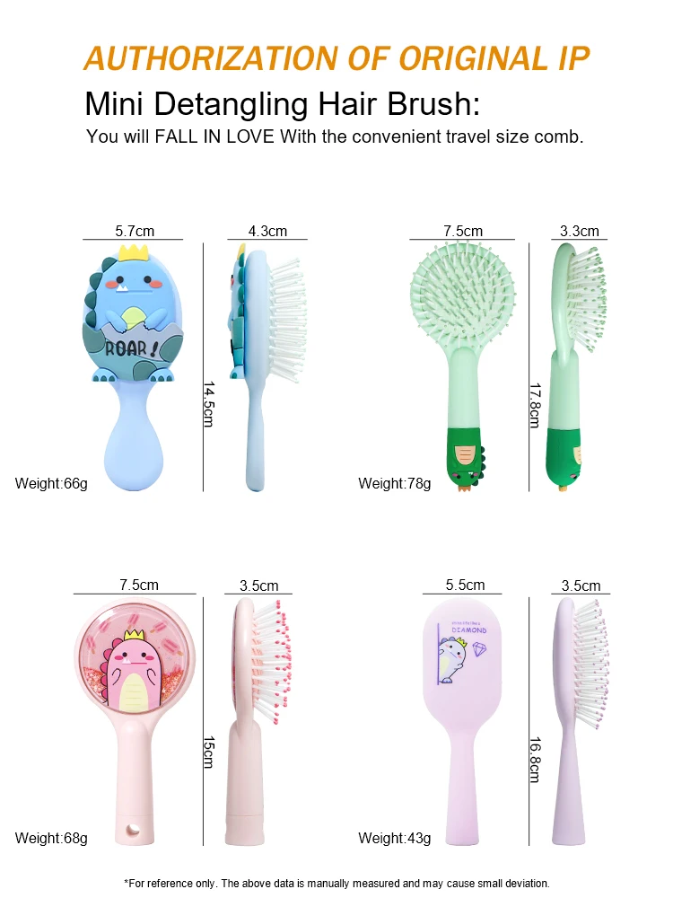 Hair Brush Comb Set Cartoon Dinosaur for Child