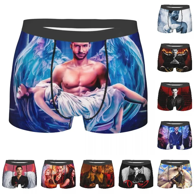 

Cool Lucifer Fantasy Wings Boxers Shorts Underpants Male Stretch TV Show Briefs Underwear