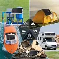 Panneau solaire monocristallin flexible 110W, module PV pliable étanche 12V, chargeur solaire léger pour camping-car, bateau, camping, alimentation hors réseau 8