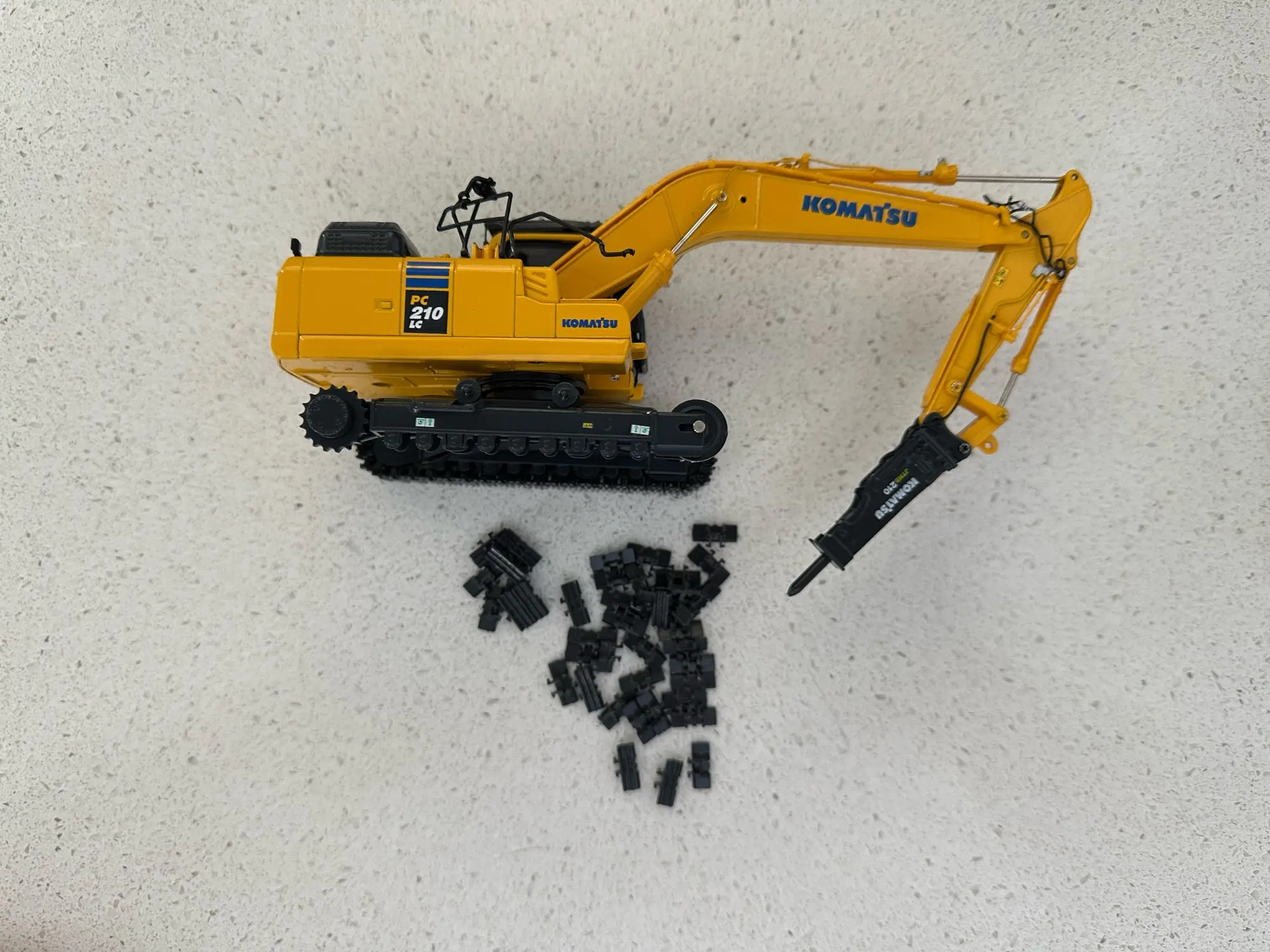 KOMATSU-Escavadeira Diecast Modelo Brinquedo, Veículos De