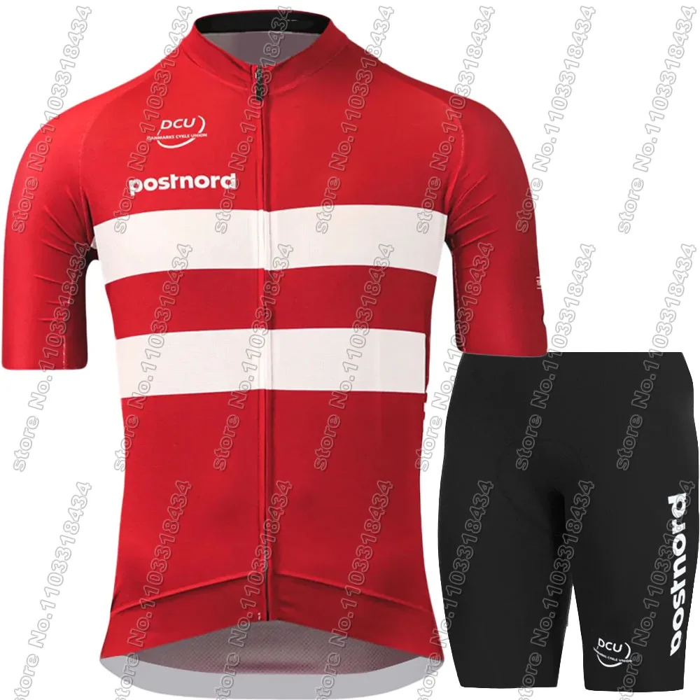 Denmark Cycling Jersey Men Set Bicycle National Team Clothing Kit Road Bike Shirts Suit Bicycle Bib Shorts MTB Ropa Maillot