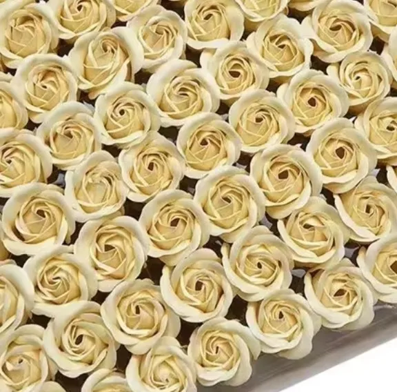 81pcs Three-Layer No Flower Base Rose Flowers Heads Decor gift Box Essential Wedding Bouquet Valentine'S Day Artificial Flower photo review