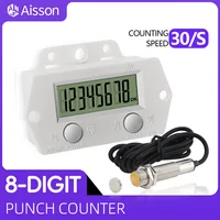 Compteur numérique électronique à 8 chiffres, capteur électromagnétique à Induction automatique, compteur de poinçonnage haute fréquence sans batterie 1