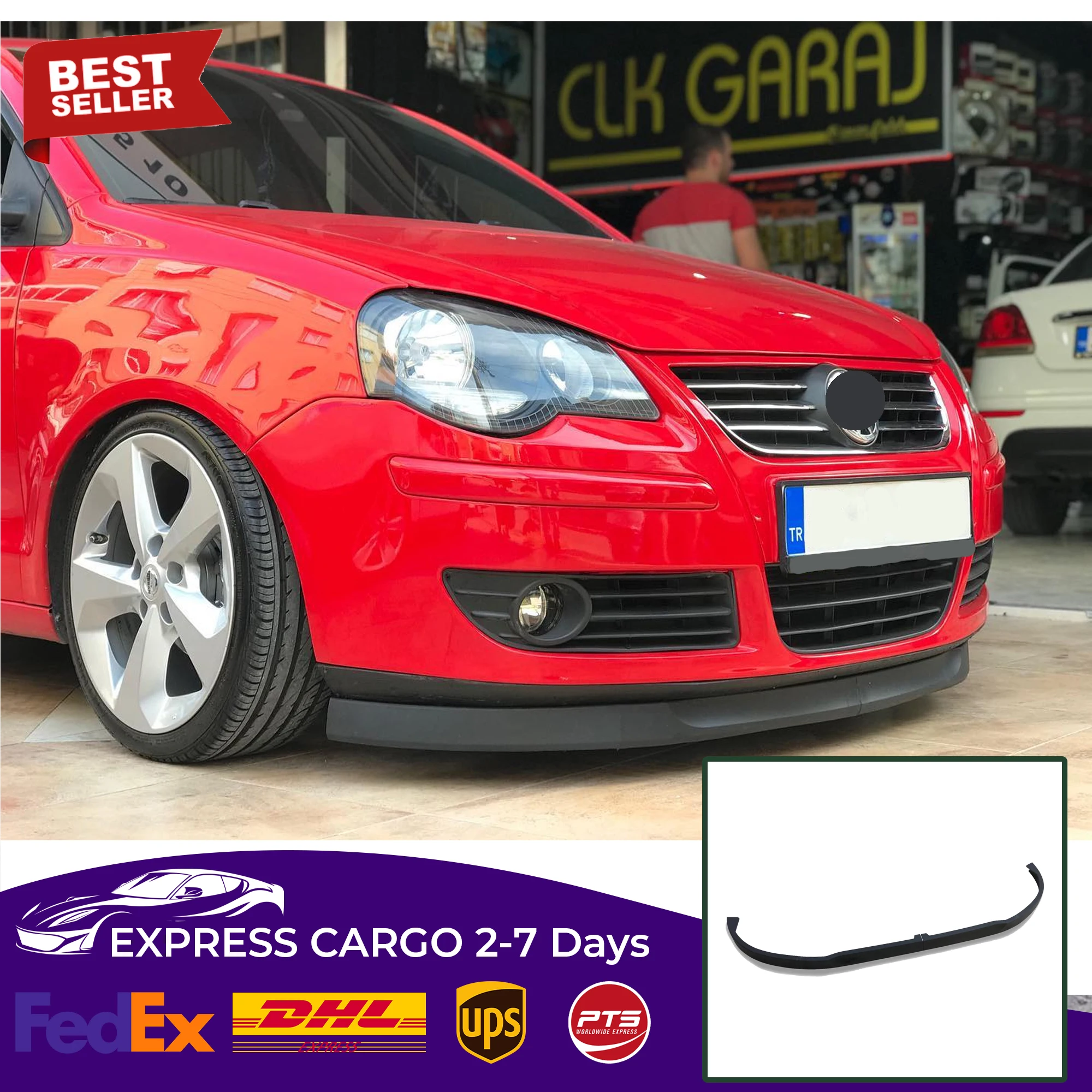 

For VW Volkswagen Polo Astra H Model LIP FRONT SPOILER BUMPER LIP Euro Spoiler Lip Universal 2 pcs Body Kit
