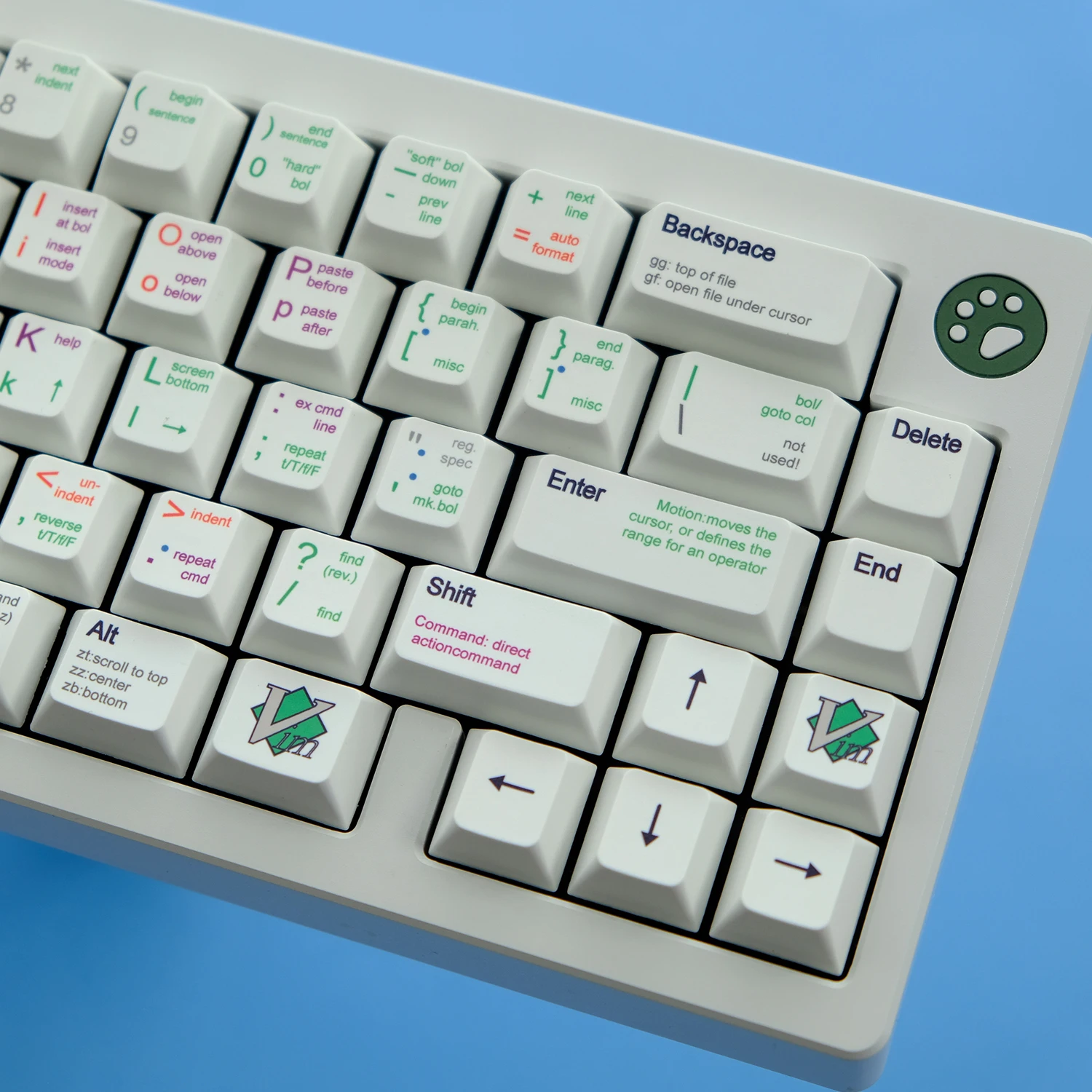 Keycaps para Teclado Mecânico 61 Teclas Tema Vim Perfil Cereja Gmk Keycap Pbt Sublimação de Tintura mx Switch 1.75u 2u Shif - Imagem 5