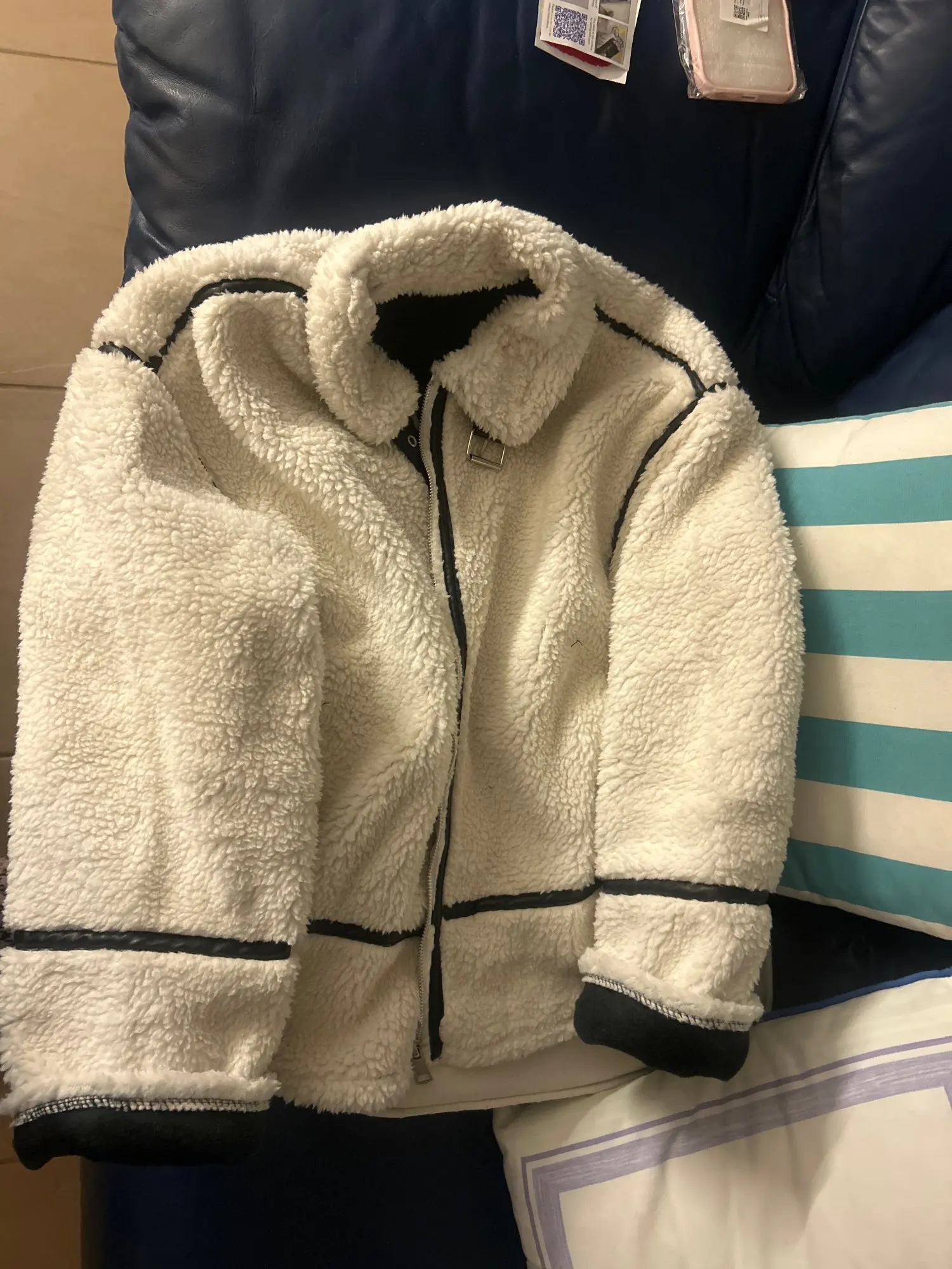 Women's Faux Fur Motorcycle Jacket photo review