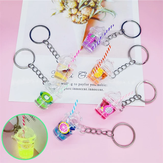 Mini Cup Key Chain, Keychain, Mini Keychain, Fruit Keychain