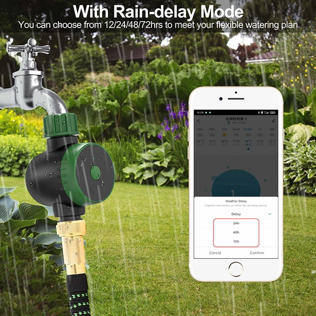 Tuya Smart Hose Faucet Watering Timer, with Wi-Fi Hub, Compatible with Alexa, Smart Life 5