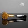MUXIANG Handmade Briar Pipe Hammer Desktop Tobacco Pipe Wooden Straight Stem Pipe Real Briar Pipes flat-bottomed hammer pipe 4